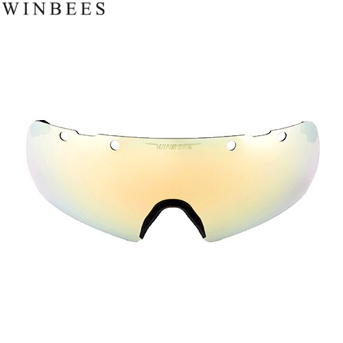 윈비즈 헬멧 탈부착형 덮개 고글 렌즈 골드 (미러 코팅)