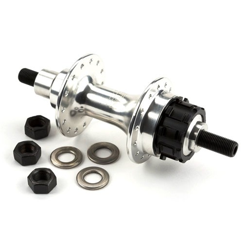 Rear Free-Hub, 28H, inc fixings (for 1-spd or 2-spd)